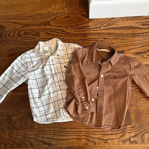 H&M boys Checkered and Polka Dot Button Down Shirts